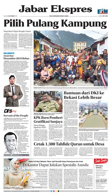 e-Paper Jabar Ekspres Edisi 8 Oktober 2019