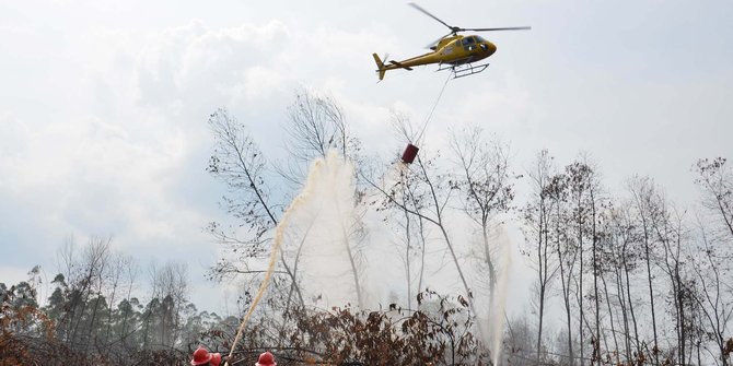 Heli Water Bombing Berhasil Padamkan Karhutla