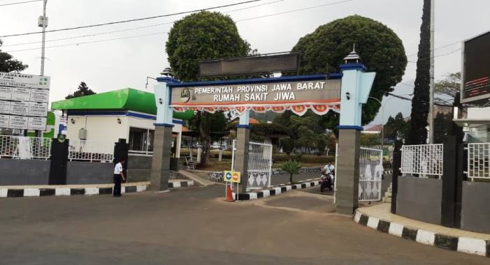 Pintu masuk Rumah Sakit Jiwa Cisarua Lembang yang dikelola Pemdaprov Jabar