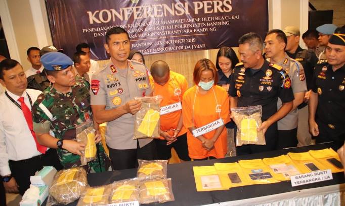 Polda Jabar Amankan Pengedar Narkotika Jaringan Iternasional