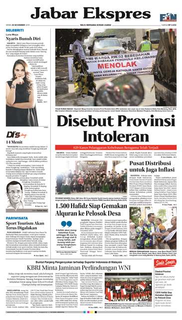 e-Paper Jabar Ekspres Edisi 25 November 2019