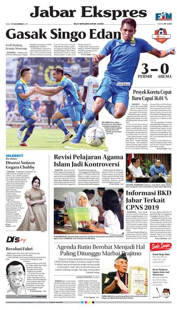 e-Paper Jabar Ekspres Edisi 13 November 2019