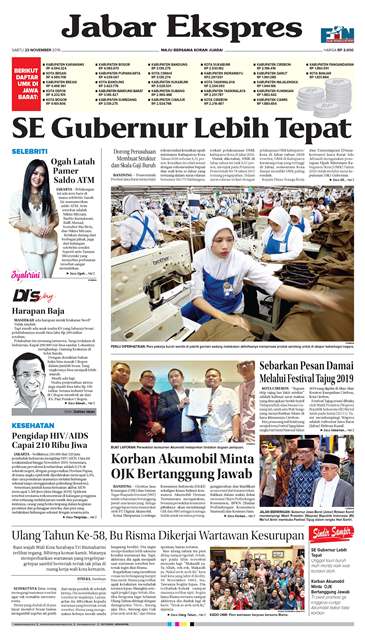 e-Paper Jabar Ekspres Edisi 23 November 2019
