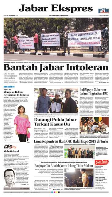 e-Paper Jabar Ekspres Edisi 27 November 2019