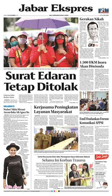 e-Paper Jabar Ekspres Edisi 28 November 2019