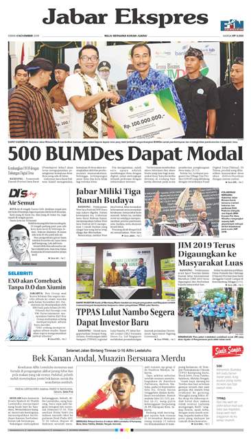 e-Paper Jabar Ekspres Edisi 4 November 2019