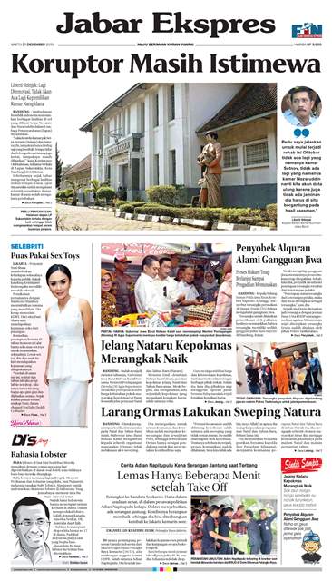 e-Paper Jabar Ekspres Edisi 21 Desember 2019