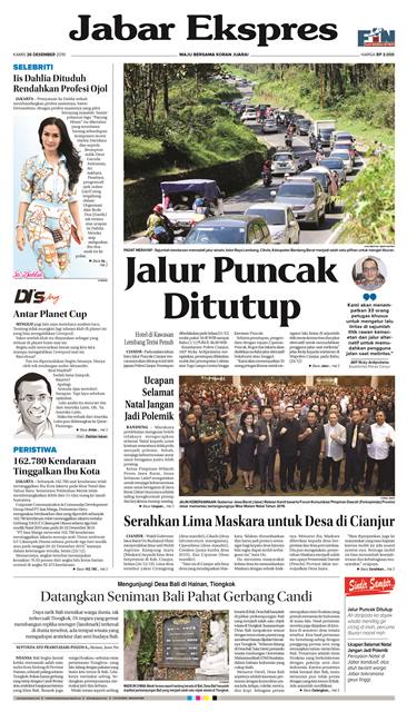 e-Paper Jabar Ekspres Edisi 26 Desember 2019