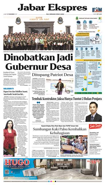 e-Paper Jabar Ekspres Edisi 27 Desember 2019