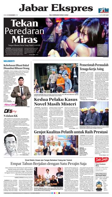 e-Paper Jabar Ekspres Edisi 30 Desember 2019 e-Paper Jabar Ekspres Edisi 30 Desember 2019