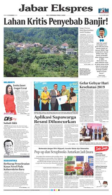 e-Paper Jabar Ekspres Edisi 9 Desember 2019