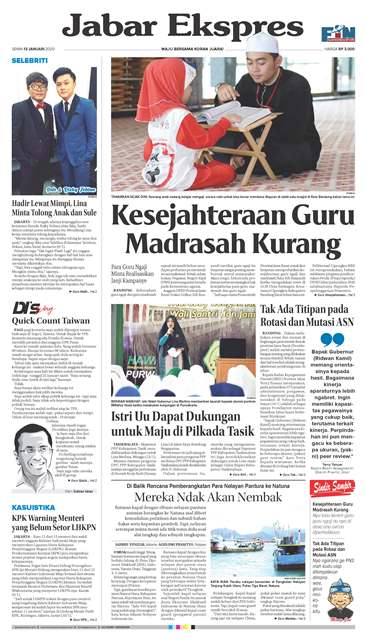 e-Paper Jabar Ekspres Edisi 13 Januari 2020