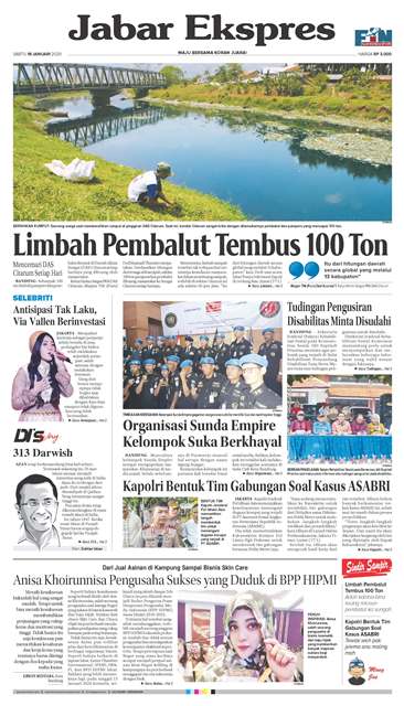 e-Paper Jabar Ekspres Edisi 18 Januari 2020