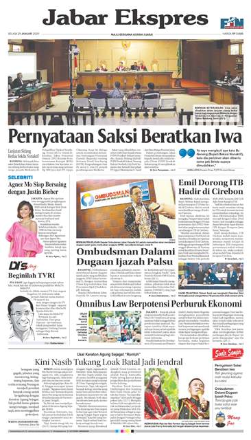 e-Paper Jabar Ekspres Edisi 21 Januari 2020
