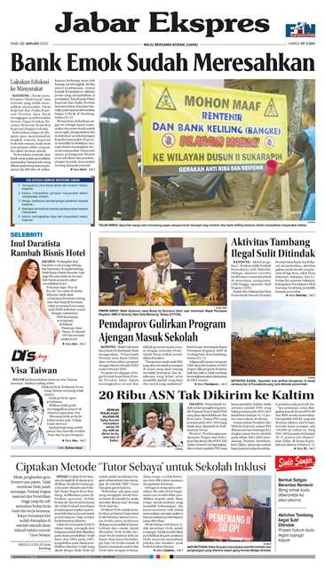 e-Paper Jabar Ekspres Edisi 22 Januari 2020 e-Paper Jabar Ekspres Edisi 22 Januari 2020