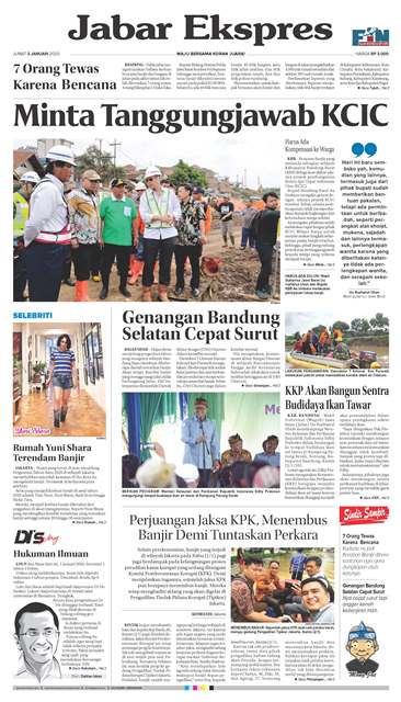 e-Paper Jabar Ekspres Edisi 3 Januari 2020
