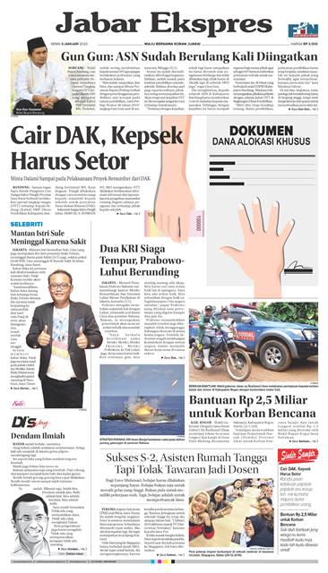 e-Paper Jabar Ekspres Edisi 6 Januari 2020 e-Paper Jabar Ekspres Edisi 6 Januari 2020