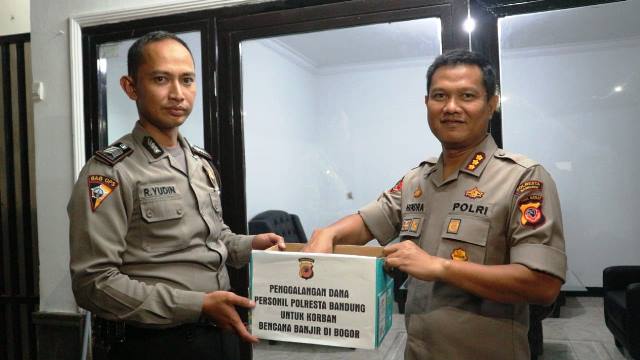 Peduli Korban Bencana Bogor, Polresta Bandung Galang Dana