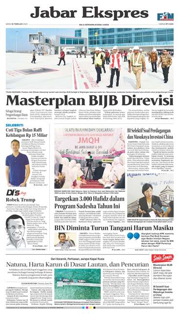 e-Paper Jabar Ekspres Edisi 10 Februari 2020