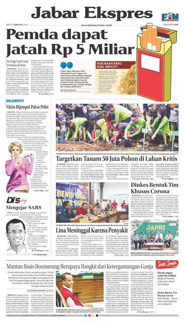 e-Paper Jabar Ekspres Edisi 1 Februari 2020