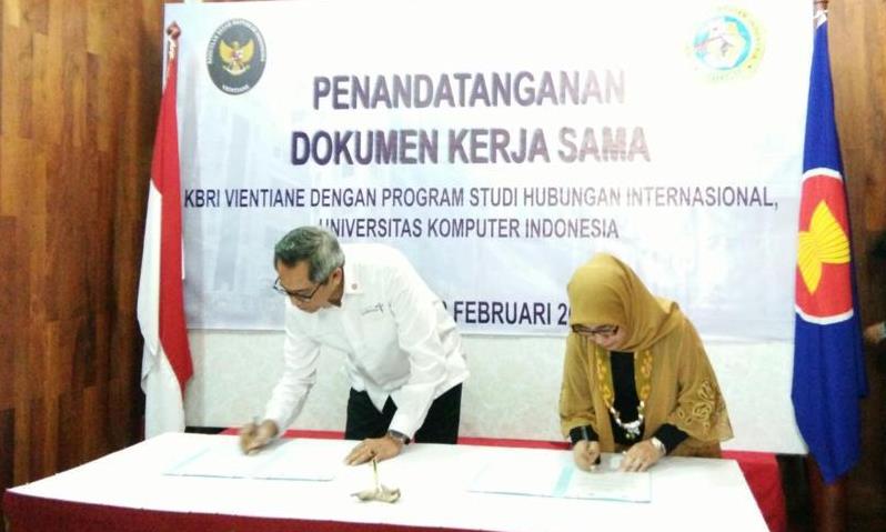 Unikom dan KBRI Vientiane Laos Jalin Kerja Sama