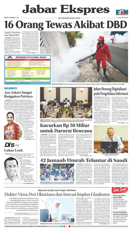 ePaper Jabar Ekspres Edisi 14 Maret 2020