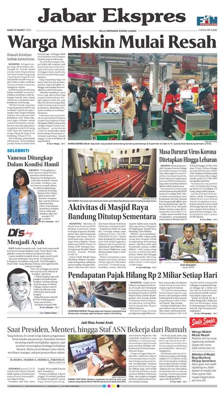 ePaper Jabar Ekspres Edisi 18 Maret 2020