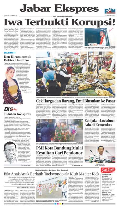 ePaper Jabar Ekspres Edisi 19 Maret 2020