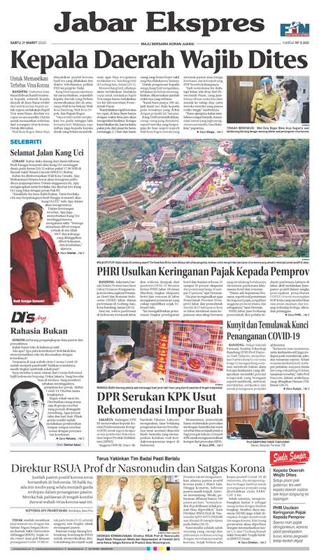 ePaper Jabar Ekspres Edisi 21 Maret 2020