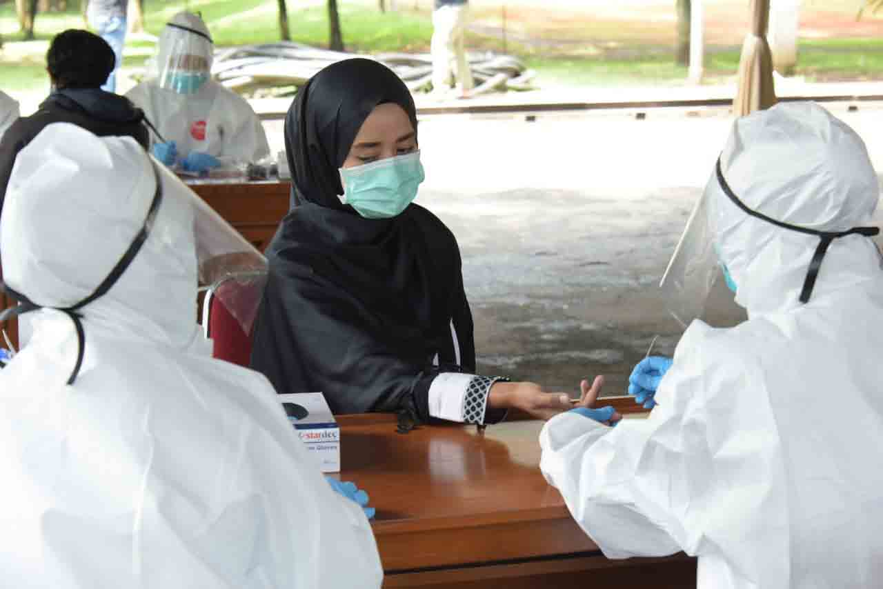 160 Anggota HIPMI yang Ikut Musda Jalani Rapid Tes COVID-19
