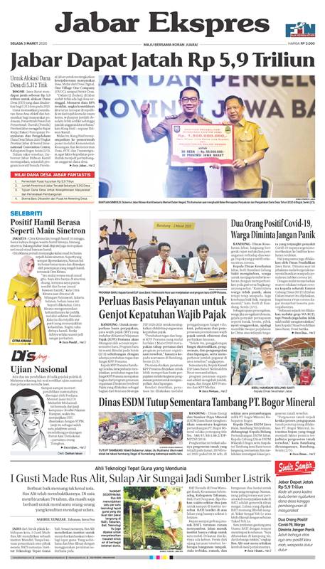 ePaper Jabar Ekspres Edisi 3 Maret 2020