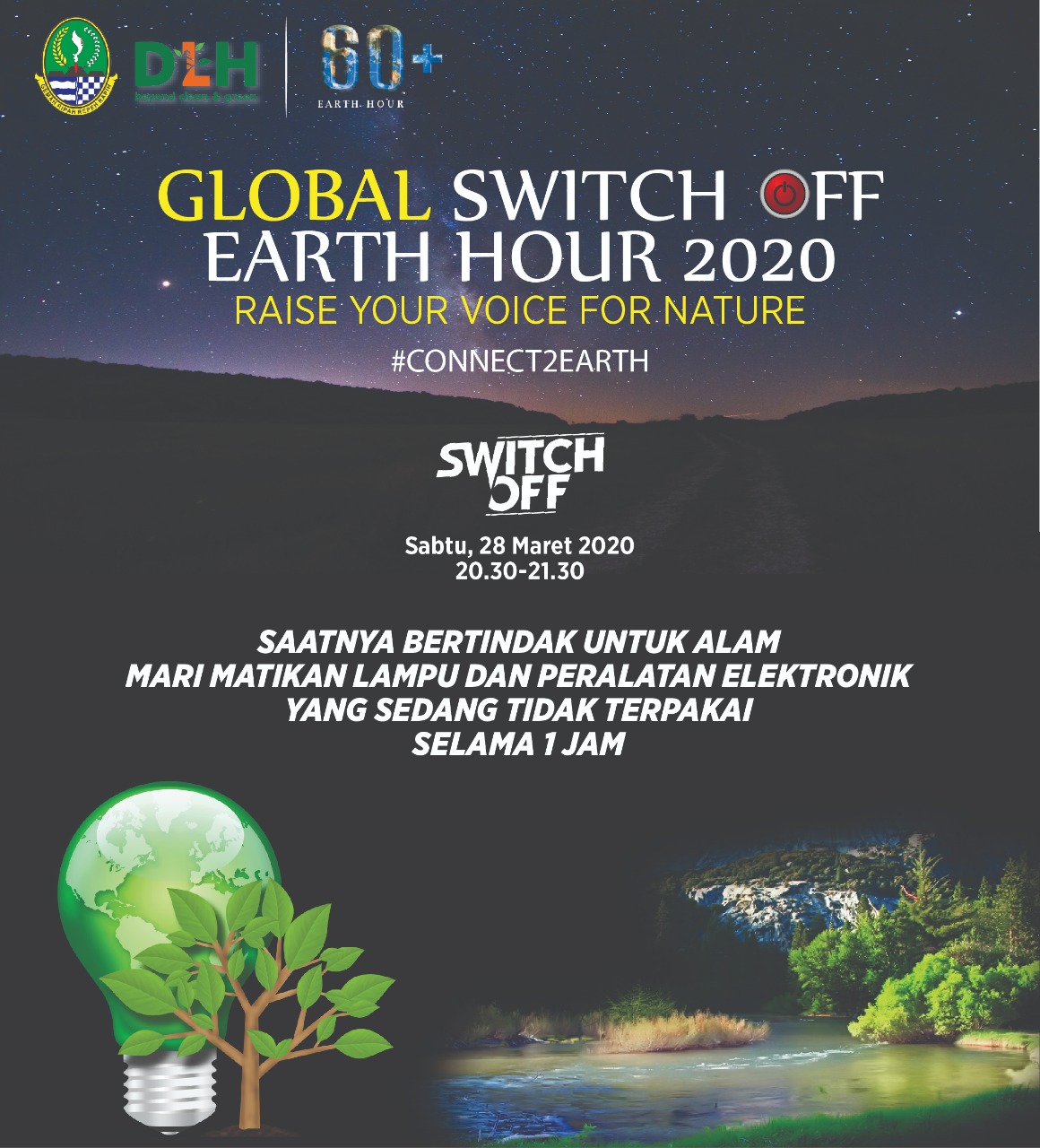 Peringati Earth Hour, DLH Jabar Ajak Lakukan Aksi Matikan Alat Ektronik Selama 60 menit