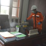 Cegah Penyebaran Convid-19, Makodam III/Siliwangi Disemprot Disinfektan