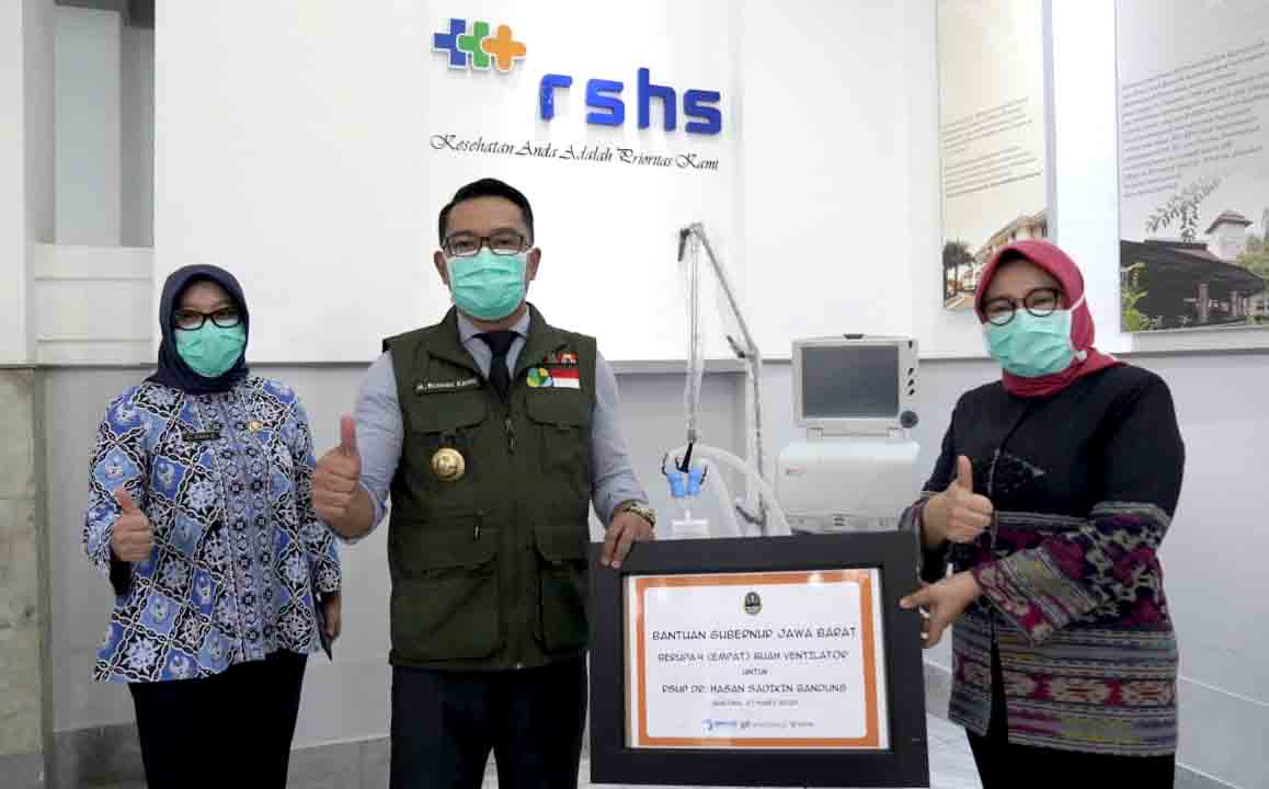 Empat Perusahaan Swasta Berikan Alat Bantu Pernafasan Kepada RSHS untuk Pasien Covid-19