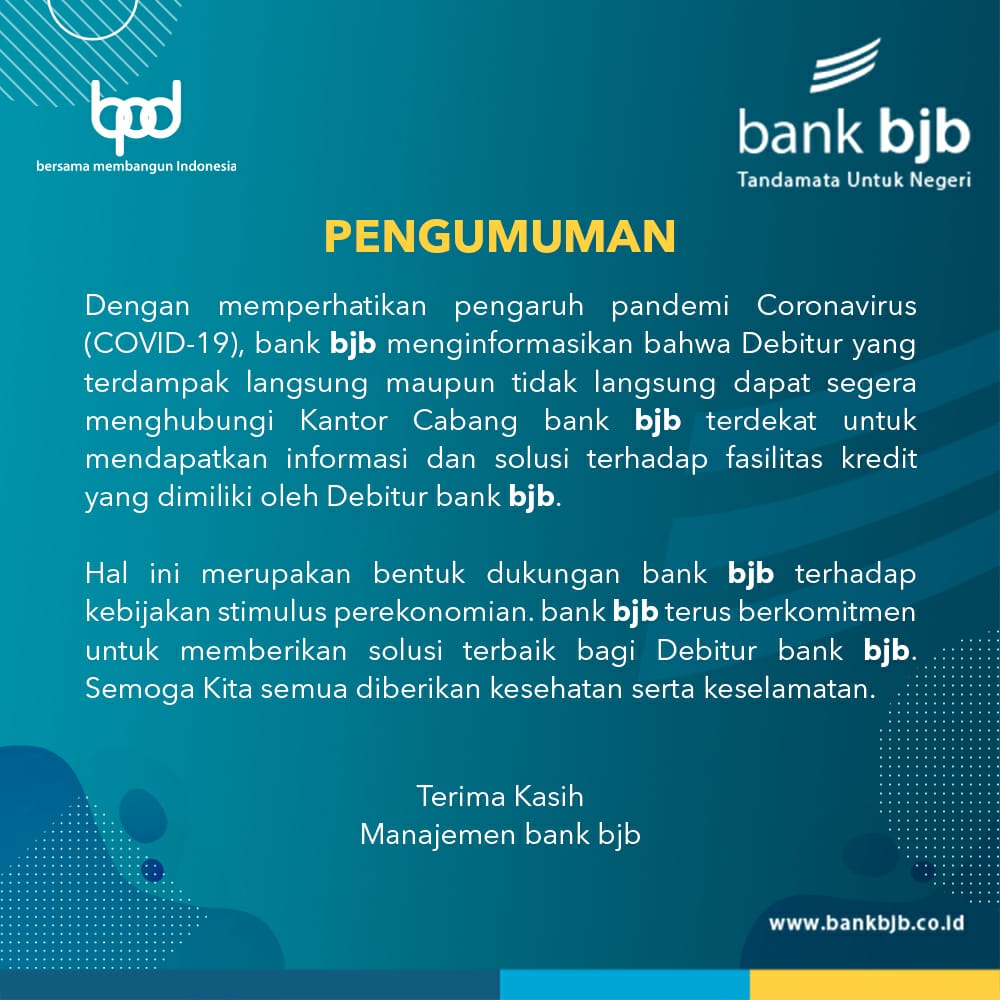 bank bjb Dukung Stimulasi Perekonomian Melalui Restrukturisasi Kredit