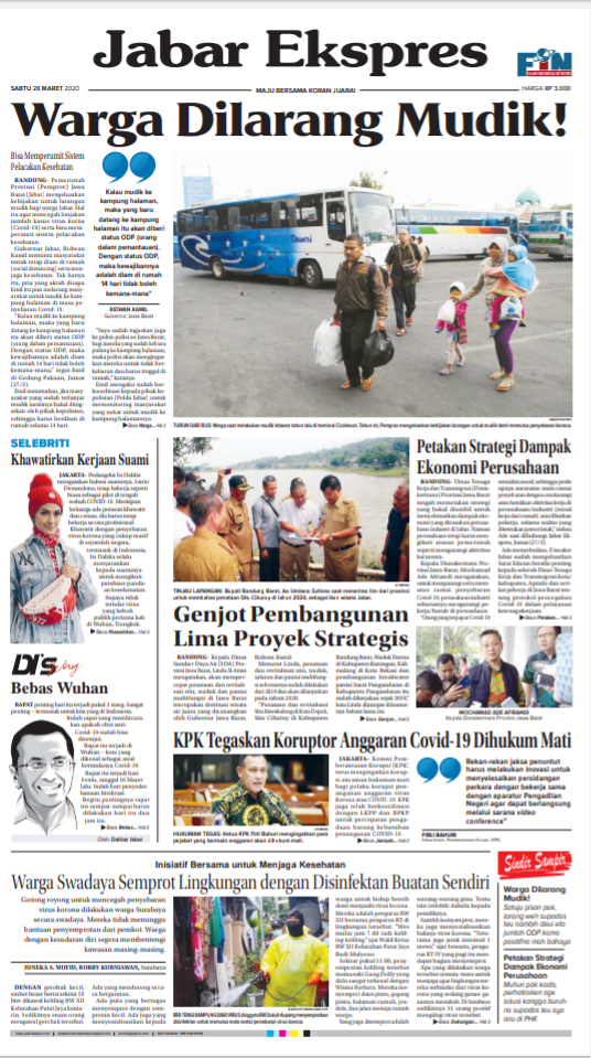 ePaper Jabar Ekspres Edisi 28 Maret 2020