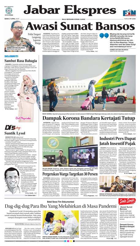 ePaper Jabar Ekspres Edisi 27 April 2020