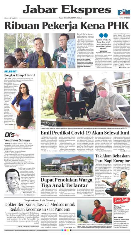 ePaper Jabar Ekspres Edisi 6 April 2020
