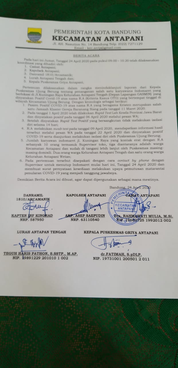 Hati-hati Belanja di Minimarket, di Antapani Salah-Satu Karyawannya Dinyatakan Positif Covid-19