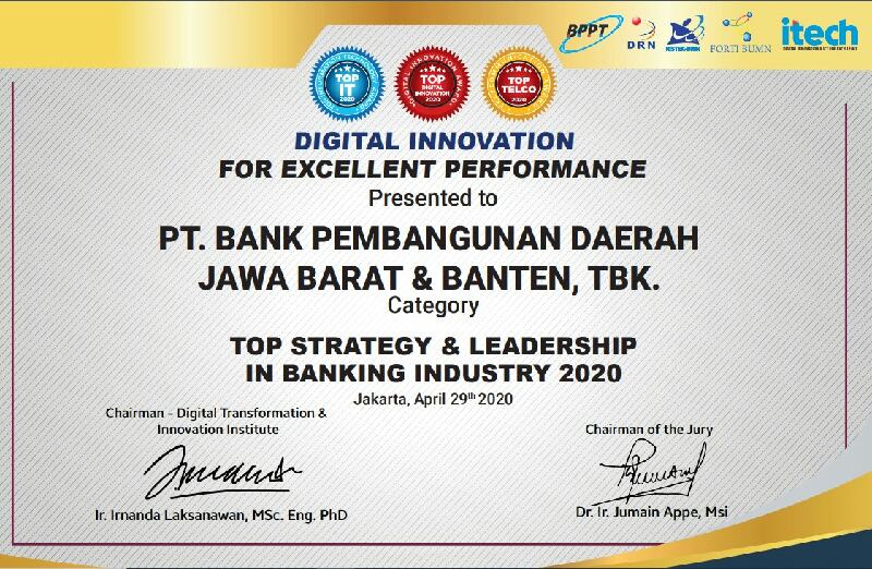 bank bjb Raih Penghargaan TOP Digital Innovation Award 2020 bank bjb Raih Penghargaan TOP Digital Innovation Award 2020