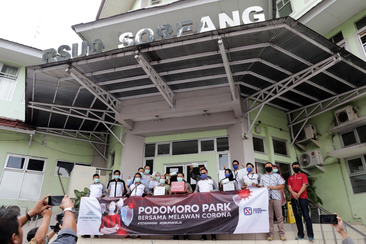 Lawan Korona, Podomoro Park Donasi untuk RSUD Soreang dan Korban Banjir di Kabupaten Bandung
