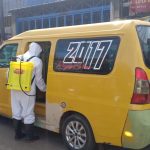 Cegah Penyebaran Covid-19, Dishub KBB Semprot Disinfektan di Terminal dan Angkot