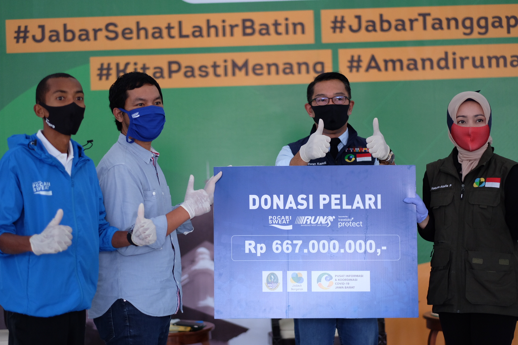 1.289 Pelari Pocari Sweat Run Bandung Berikan Donasi untuk Penanganan COVID -19