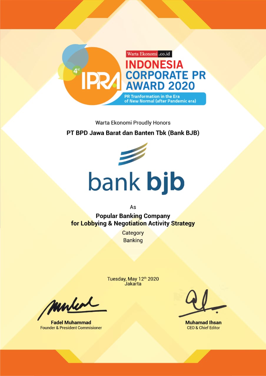 bank bjb Raih Penghargaan Indonesia Corporate PR Award 2020 bank bjb Raih Penghargaan Indonesia Corporate PR Award 2020
