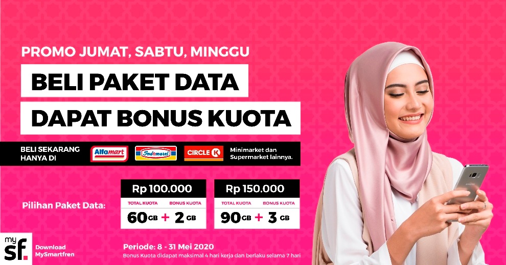 Dukung Silaturahmi Lebaran Secara Virtual, Smartfren Berikan Bonus Kuota Data di Supermarket & Voucher Diskon Isi Ulang di Toko Daring 