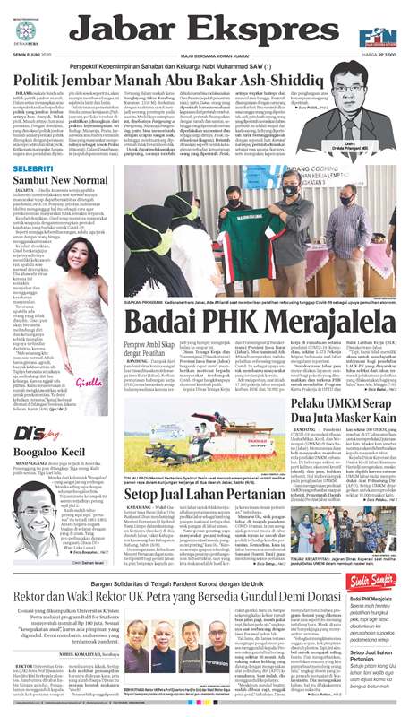 ePaper Jabar Ekspres Edisi 8 Juni 2020