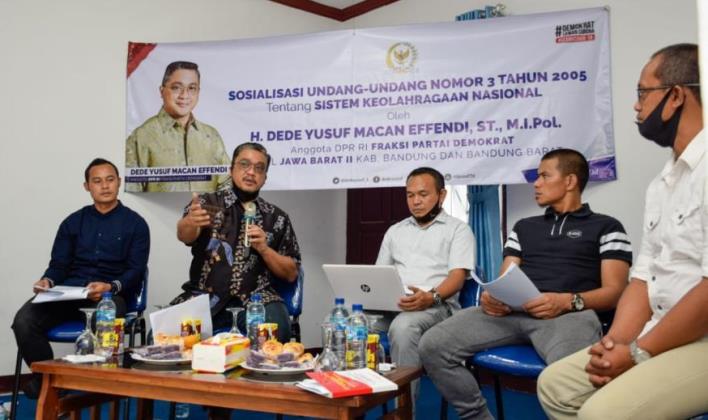Serap Aspirasi Melalui Reses, Dede Yusuf Gelar Sosialisasi UU Sistem Keolahragaan Nasional