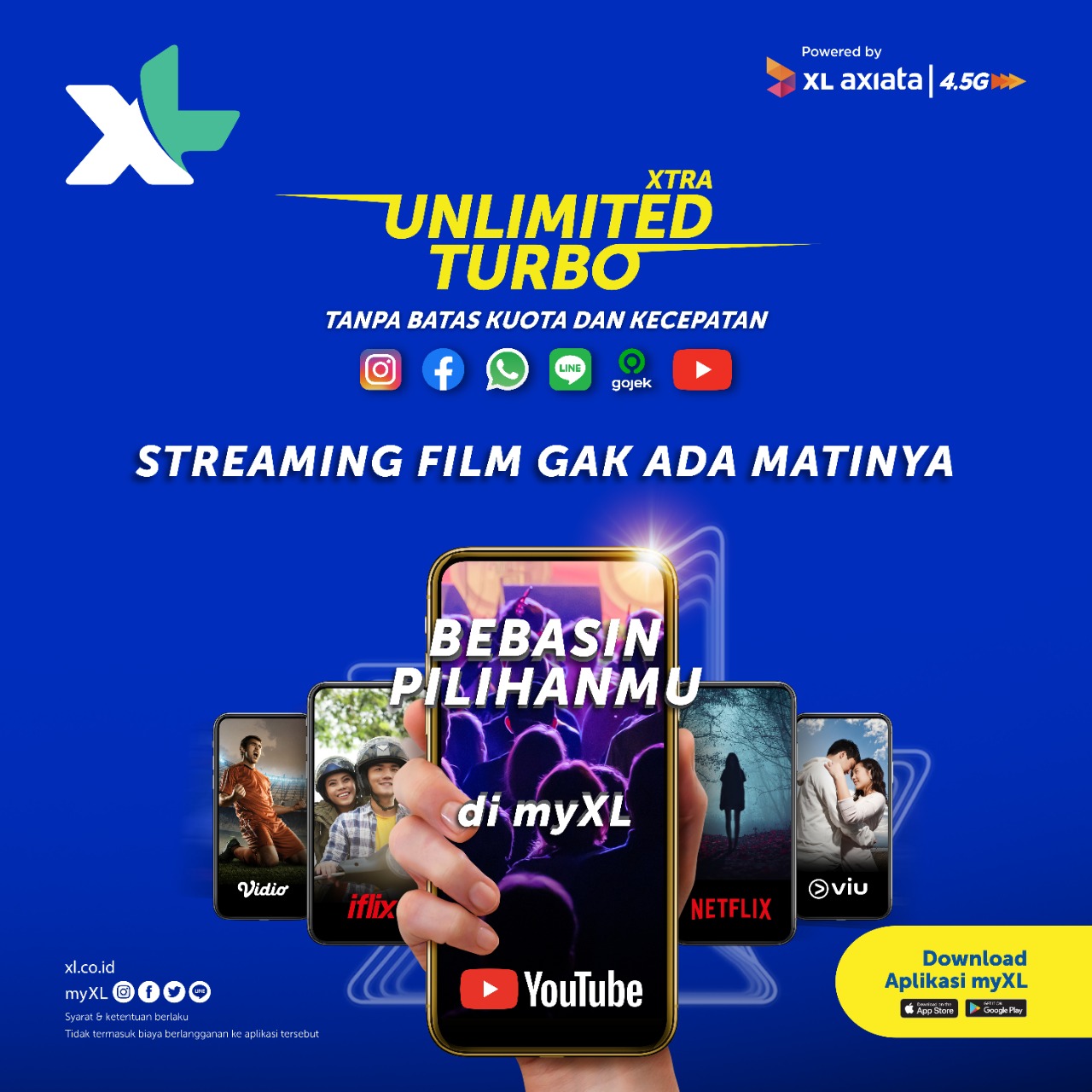XL Prabayar Bebaskan Pelanggan Akses Aplikasi Film Favoritnya