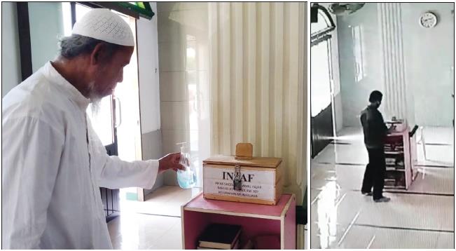 Terekam CCTV, Pria Berjaket Gasak Kotak Amal Masjid Terekam CCTV, Pria Berjaket Gasak Kotak Amal Masjid