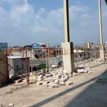 Tembok Bangu­nan Pasar Pelita Kota Sukabumi Roboh, Akibat Angin?